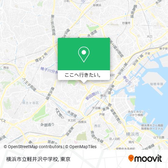 横浜市立軽井沢中学校地図