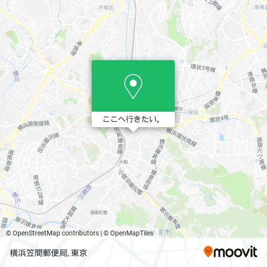 横浜笠間郵便局地図