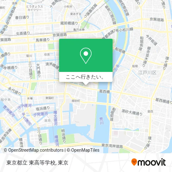 東京都立 東高等学校地図