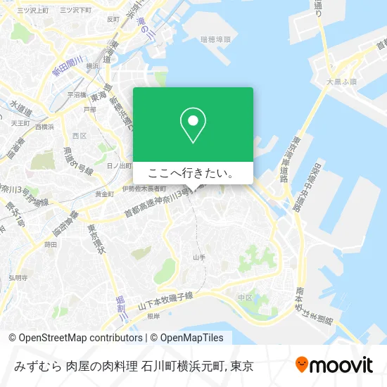 みずむら 肉屋の肉料理 石川町横浜元町地図