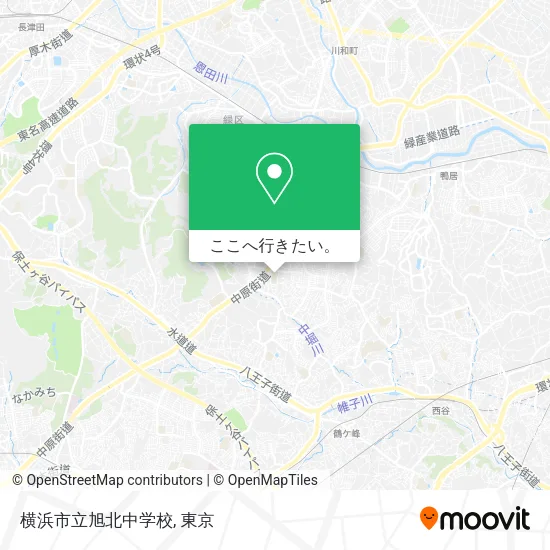 横浜市立旭北中学校地図