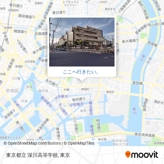 東京都立 深川高等学校地図