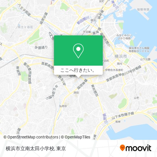 横浜市立南太田小学校地図