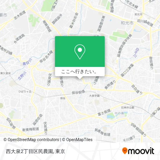 西大泉2丁目区民農園地図