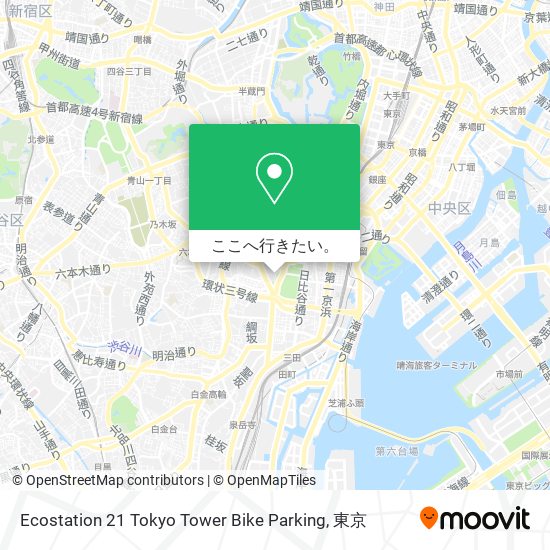 Ecostation 21 Tokyo Tower Bike Parking地図