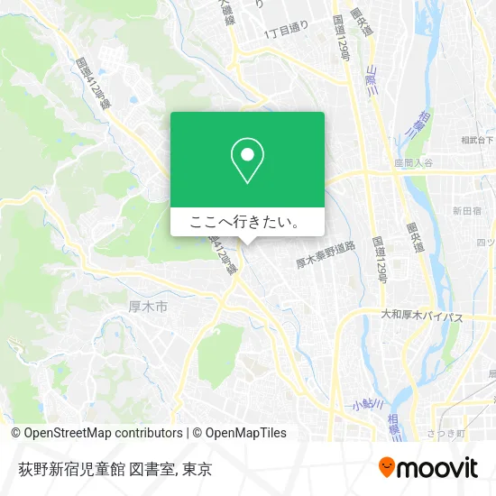 荻野新宿児童館 図書室地図