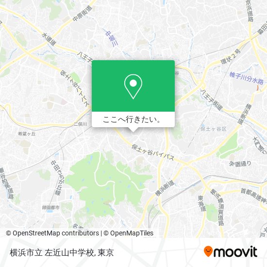 横浜市立 左近山中学校地図