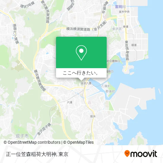 正一位笠森稲荷大明神地図