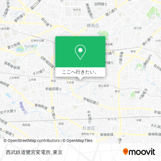 西武鉄道鷺宮変電所地図