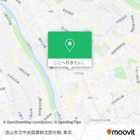 流山市立中央図書館北部分館地図