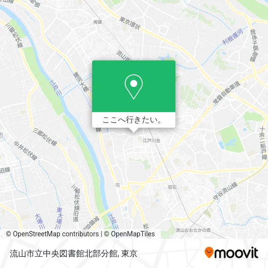流山市立中央図書館北部分館地図