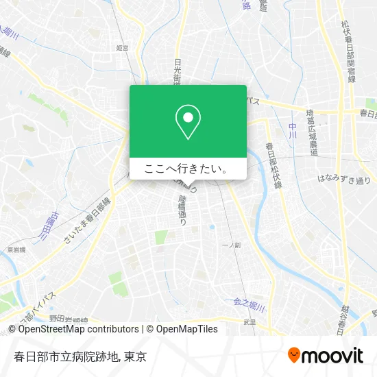 春日部市立病院跡地地図