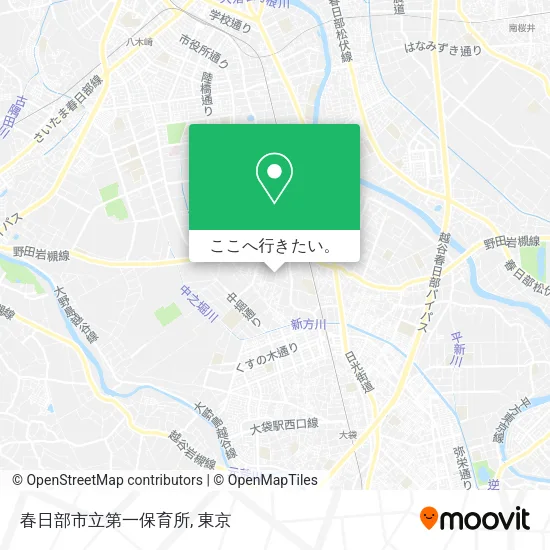 春日部市立第一保育所地図