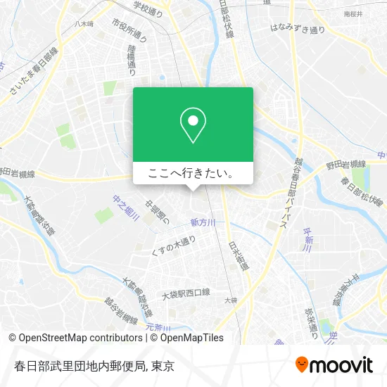 春日部武里団地内郵便局地図