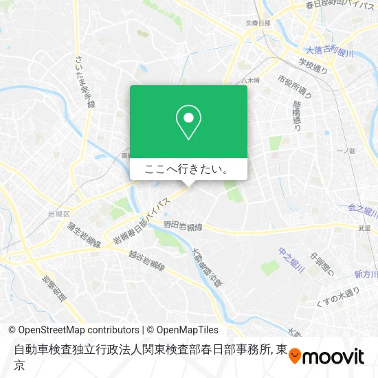 自動車検査独立行政法人関東検査部春日部事務所地図