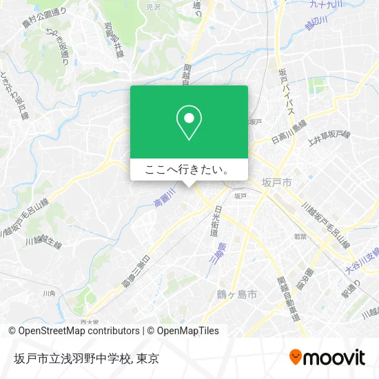 坂戸市立浅羽野中学校地図
