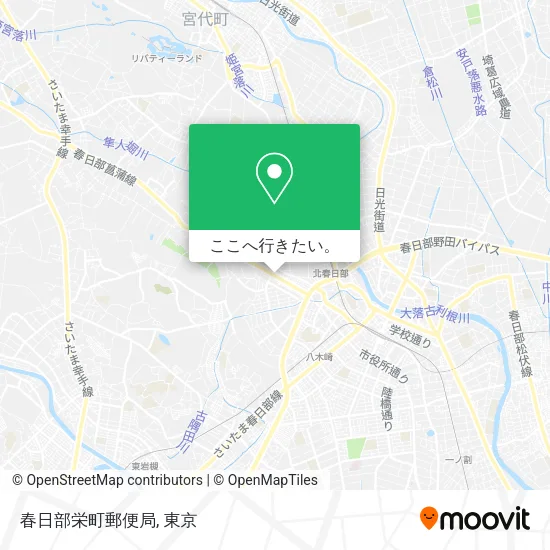 春日部栄町郵便局地図