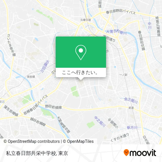 私立春日部共栄中学校地図