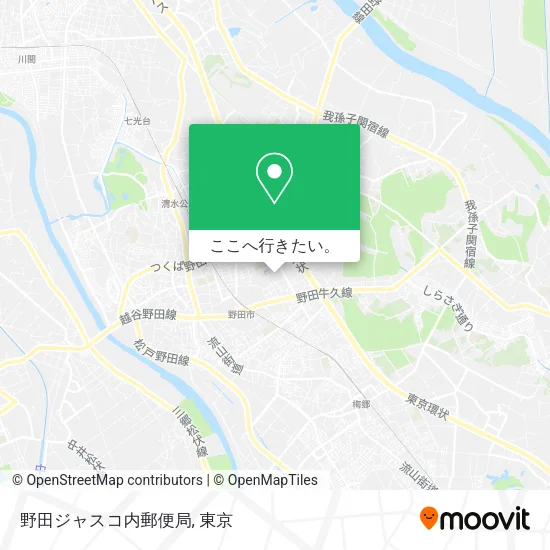野田ジャスコ内郵便局地図