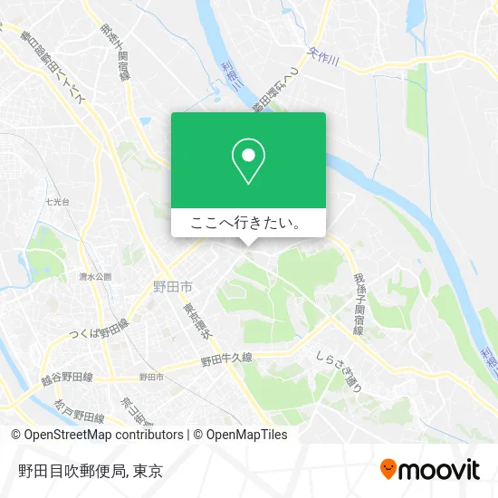 野田目吹郵便局地図