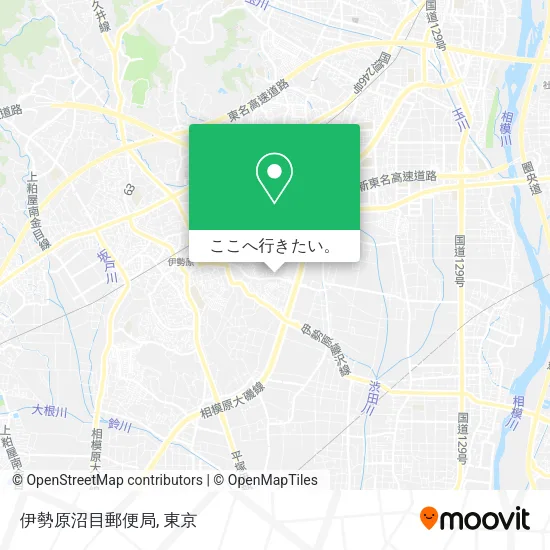 伊勢原沼目郵便局地図