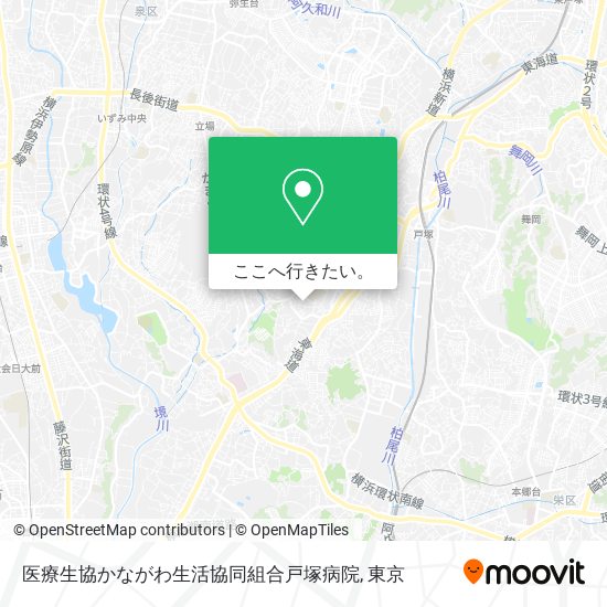 医療生協かながわ生活協同組合戸塚病院地図