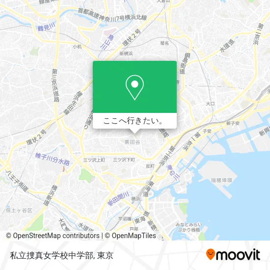 私立捜真女学校中学部地図
