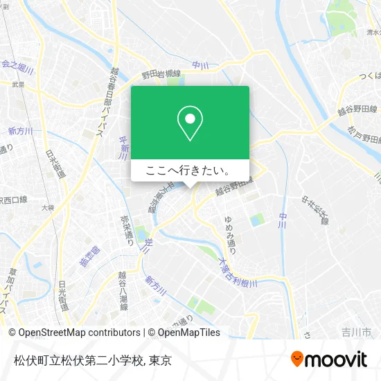 松伏町立松伏第二小学校地図