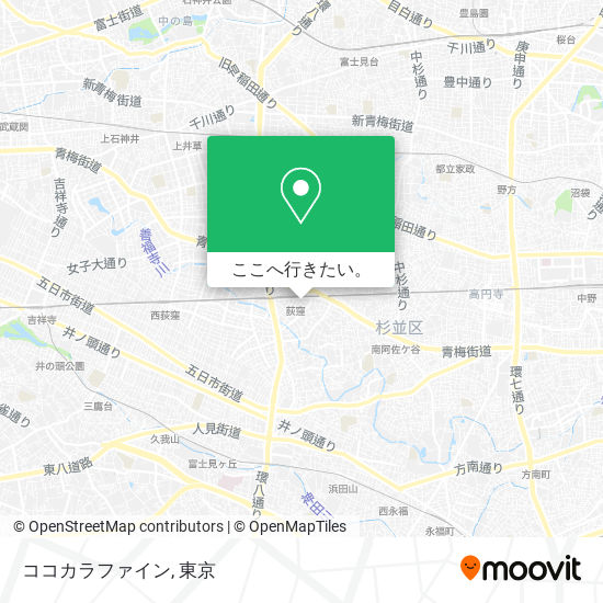 ココカラファイン地図