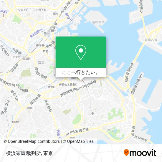 横浜家庭裁判所地図