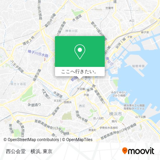 西公会堂　横浜地図