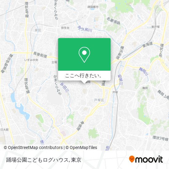 踊場公園こどもログハウス地図