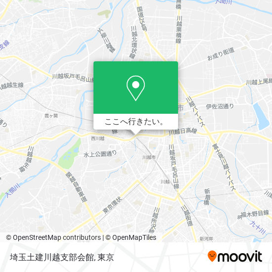 埼玉土建川越支部会館地図