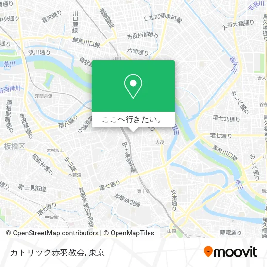 カトリック赤羽教会地図