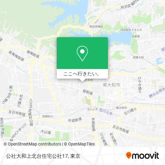 公社大和上北台住宅公社17地図