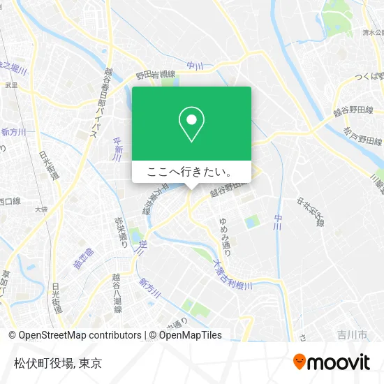 松伏町役場地図