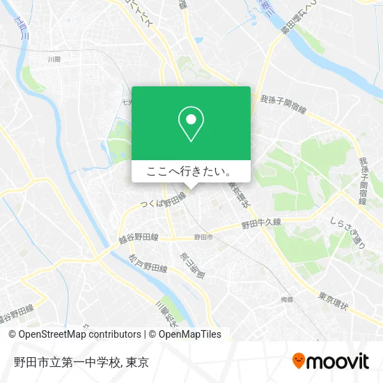 野田市立第一中学校地図