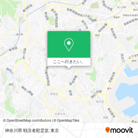 神奈川県 戦没者慰霊堂地図