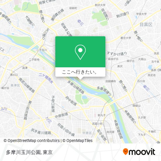 多摩川玉川公園地図