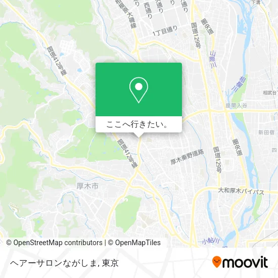ヘアーサロンながしま地図