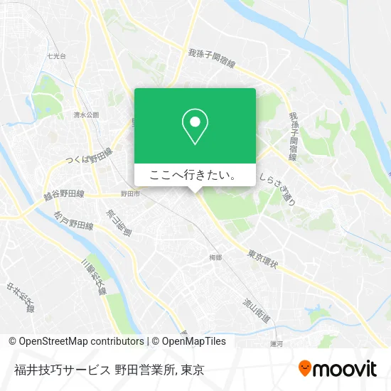 福井技巧サービス 野田営業所地図