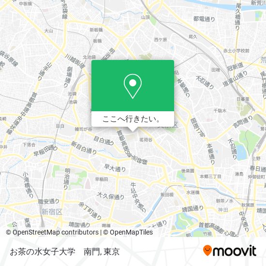 お茶の水女子大学　南門地図