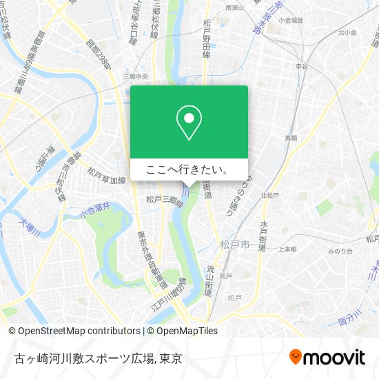 古ヶ崎河川敷スポーツ広場地図