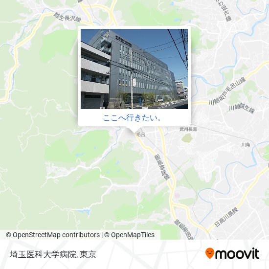 埼玉医科大学病院地図