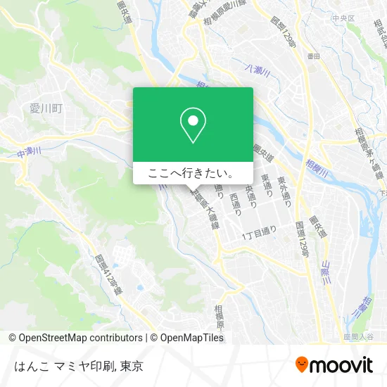 はんこ マミヤ印刷地図