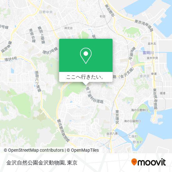 金沢自然公園金沢動物園地図