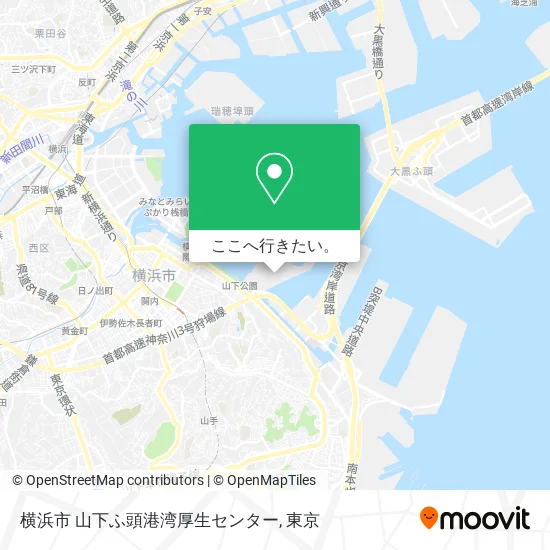 横浜市 山下ふ頭港湾厚生センター地図