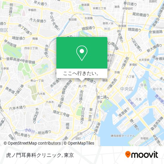 虎ノ門耳鼻科クリニック地図