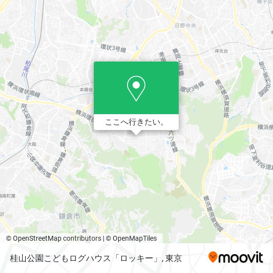 桂山公園こどもログハウス「ロッキー」地図