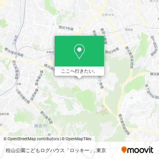 桂山公園こどもログハウス「ロッキー」地図